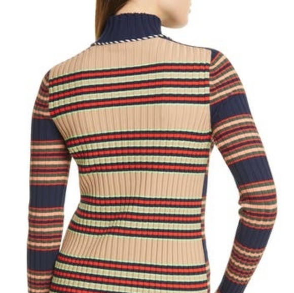 NEW Tory Burch Ribbed Merino Wool Turtleneck - Picture 2 of 12